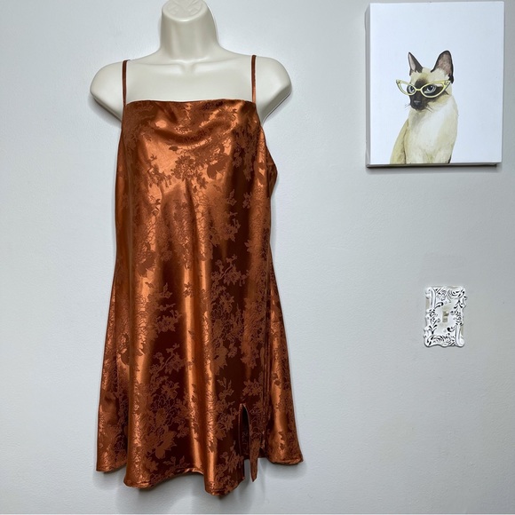 norman mini dress rust